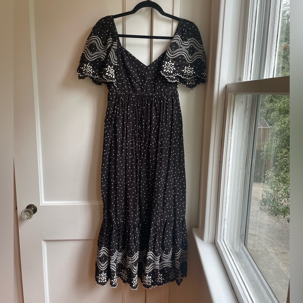 Sezane embroidered dress